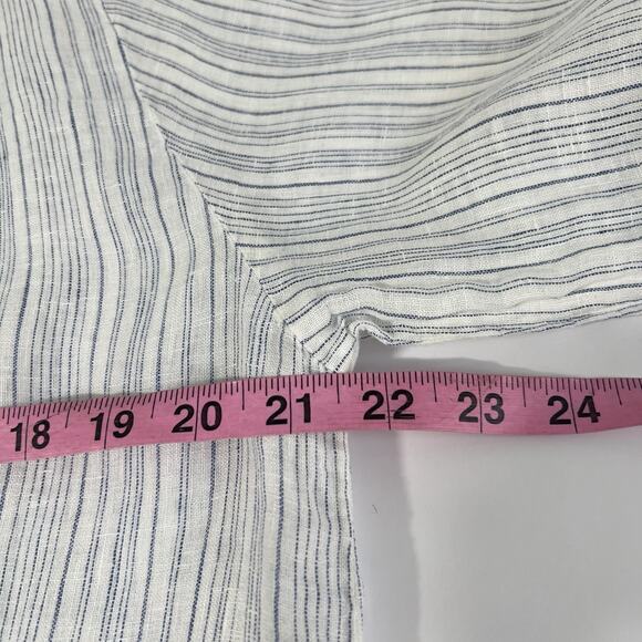 CP Shades Womens Lagenlook Striped Linen Tunic Size XS Blue Boho Beachy Coastal - Picture 10 of 12